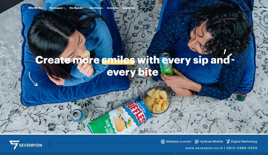 Tampilan halaman Pepsico