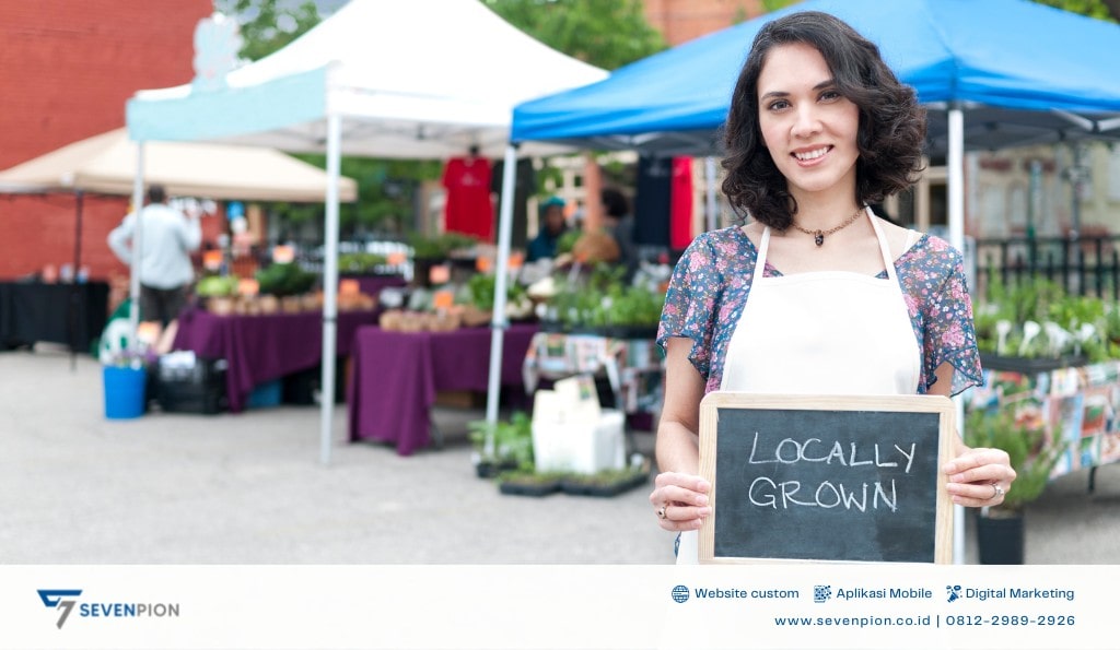 mempromosikan produk lokal pada pameran