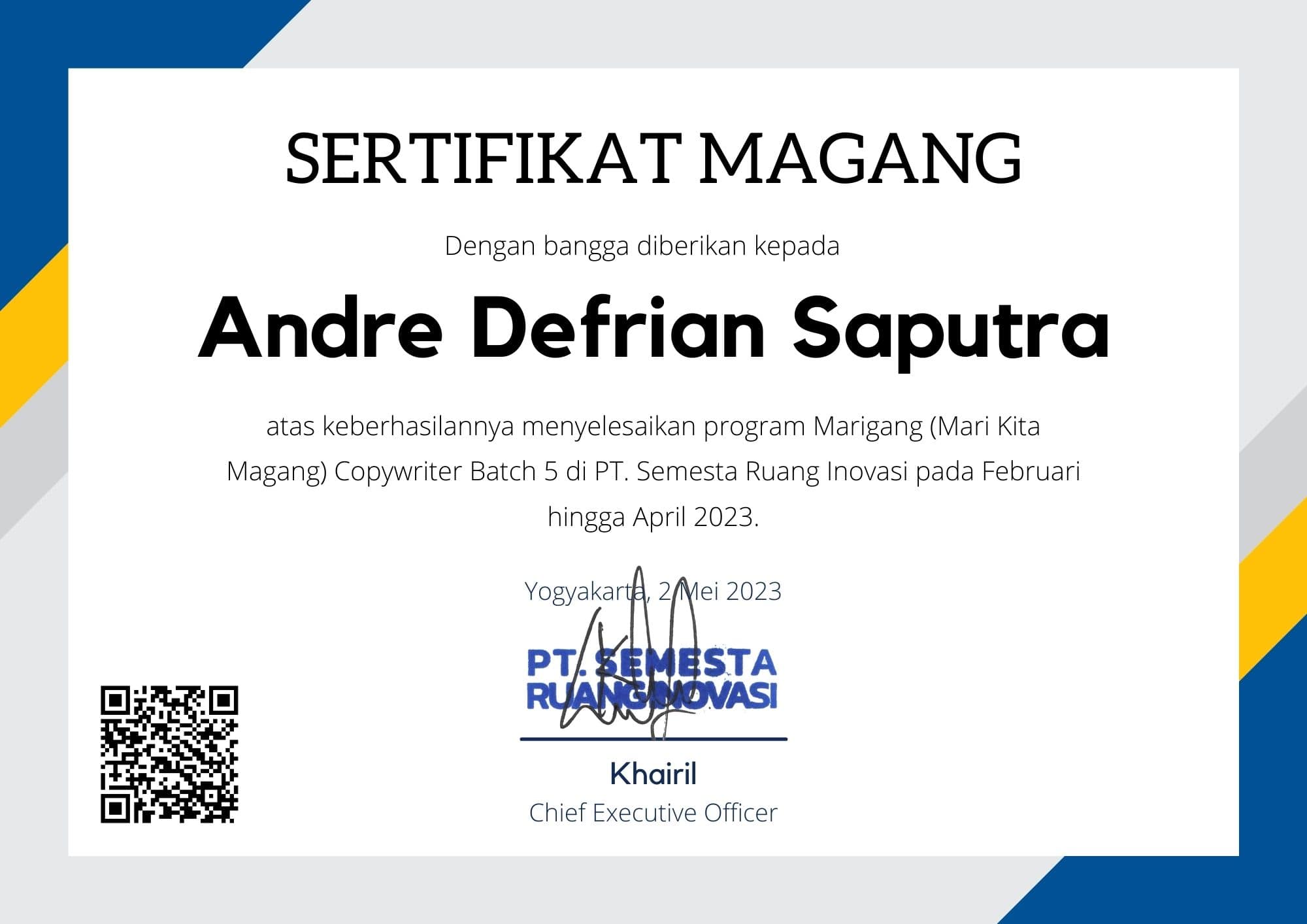Andre Defrian Saputra